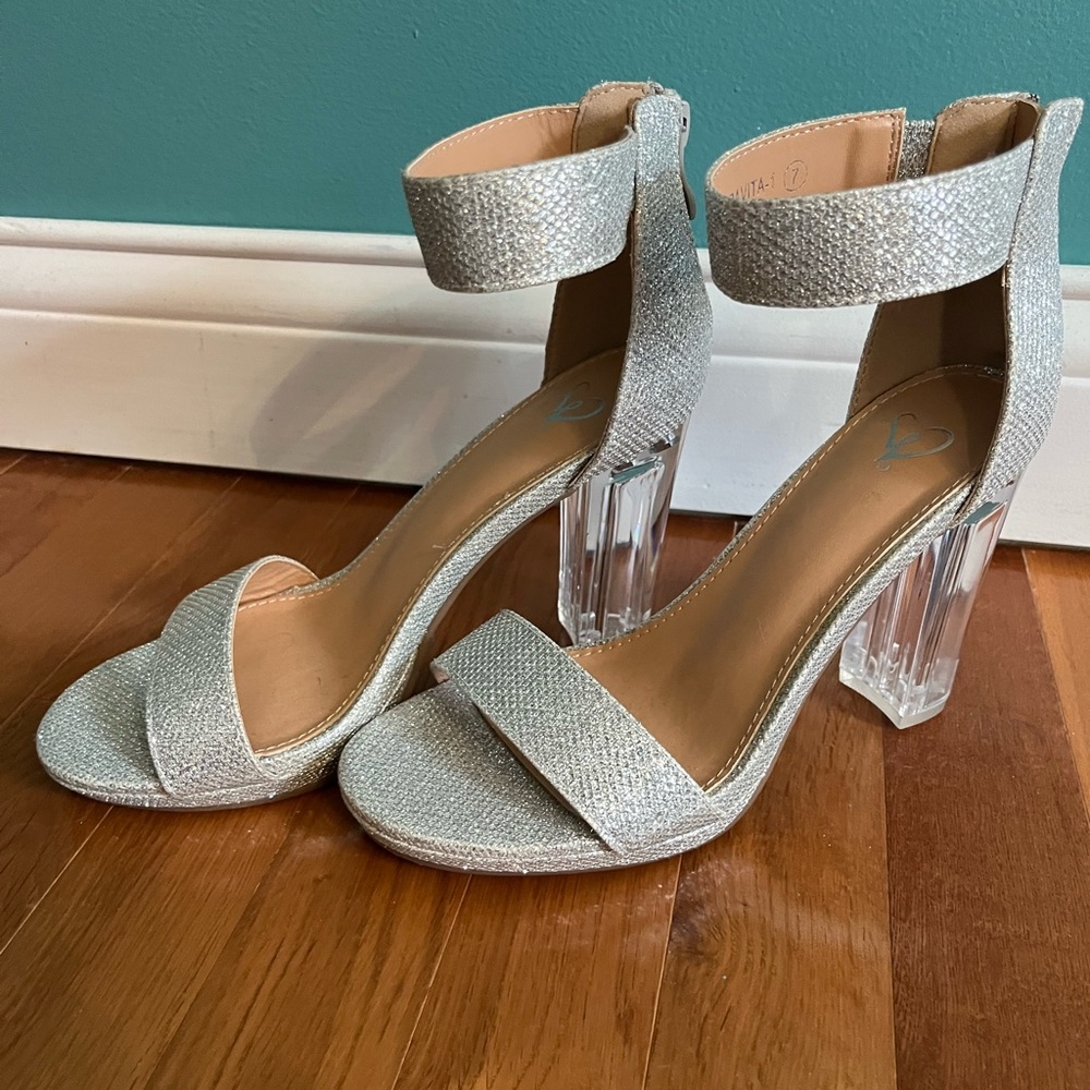 Sparkly Sliver Shoes